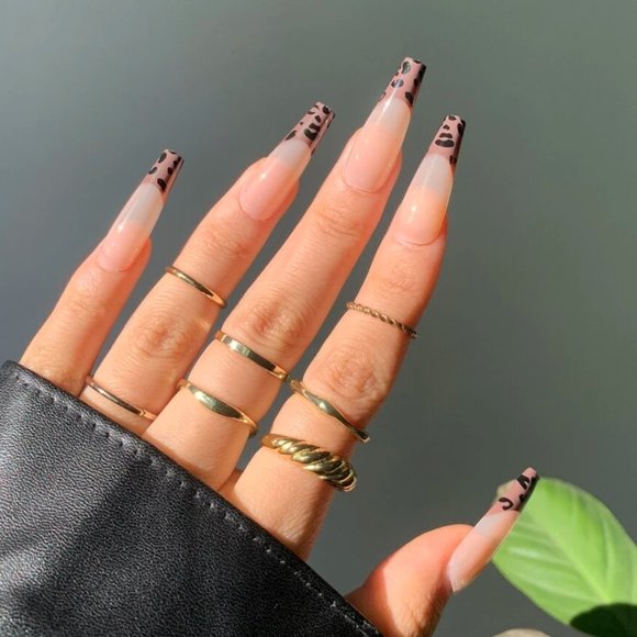 Leopard Print Press on Nails - Message to ship free - Picture 1 of 2